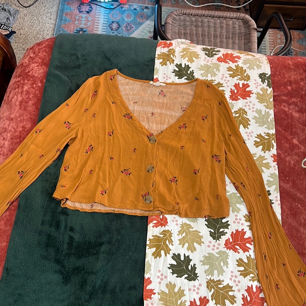 long sleeve blouse- size L but fits like a S